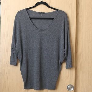 Charcoal Gray Dolman Sleeve Sweater